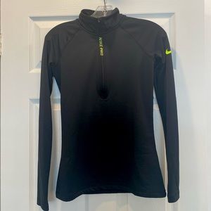 black and green nike quarter zip hoodie